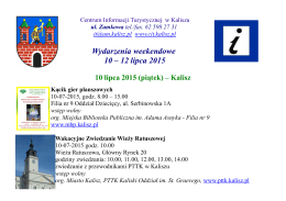 12 lipca 2015 - Centrum Informacji Turystycznej w Kaliszu