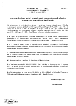 uchwała- opłata za śmieci