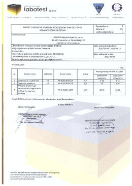 Badanie wskaźnika piaskowego po 5