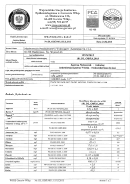 Wojewódzka Stacja Sanitarne Epidemiologiczna W Gorzowie Wlkp.