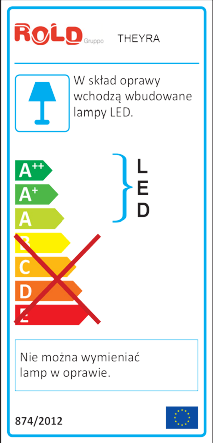 W skład oprawy wchodzą wbudowane lampy LED.