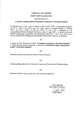UCHWAŁA NR VI/50/2015