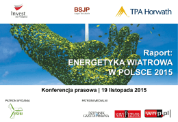 Raport: ENERGETYKA WIATROWA W POLSCE 2015