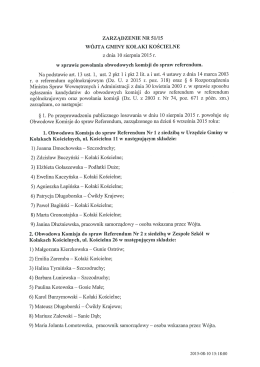 zarządzenie nr 51/15 - Urząd Gminy Kołaki Kościelne