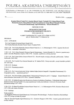 Zaproszenie i program