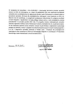 Komunikat w sprawie weryfikacji wniosków w procedurze sprzedaży