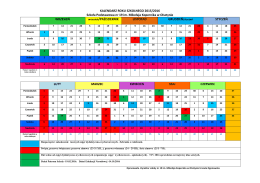 Kalendarz roku szkolnego - Szkoła Podstawowa nr 19 w Olsztynie