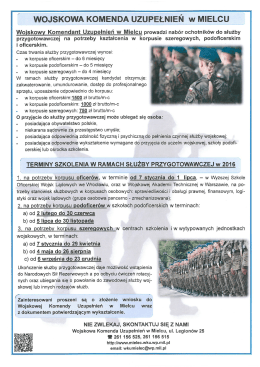 ł WOJSKOWA KOMENDA UZUPEŁNIEN w MIELCU