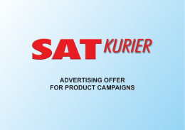 ADVERTISING OFFER FOR PRODUCT CAMPAIGNS