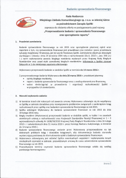 Badanie sprawozdania finansowego 1) 2) 3) 4)