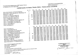 rozkład jazdy na trasie: Busko Zdrój —