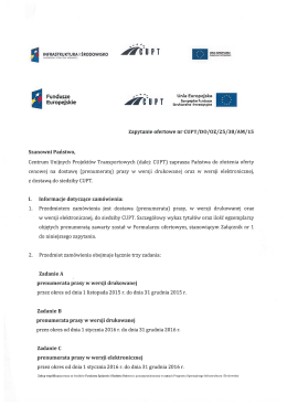 zapytanie ofertowe prenumerata prasy