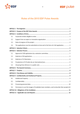 Rules of the 2015 EDF Pulse Awards