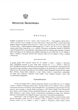 Przeniesienie prawa użytkowania górniczego dla Koncesji 29/2013/p
