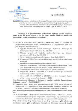 Wg rozdzielnika Hi Ül`. [115 - rejonowy zarząd infrastruktury bydgoszcz