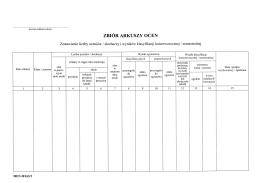 zBI&oacute;R ARKUSZY OCEN