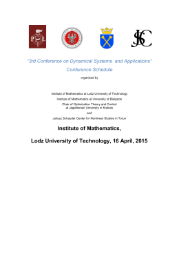 3rd Conference on Dynamical Systems and Applications