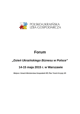 Forum „Dzień Ukraińskiego Biznesu w Polsce” 14