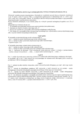 objaśnienia dotyczące sporządzania tytułu wykonavvczego (tw-2)