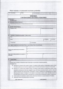 Wz&oacute;r wniosku o wyznaczenie asystenta podatnika I Č " r