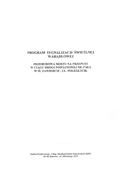 PROGRAM sYGNALlzACJI ŚWIETLNEJ wAHADŁowEJ