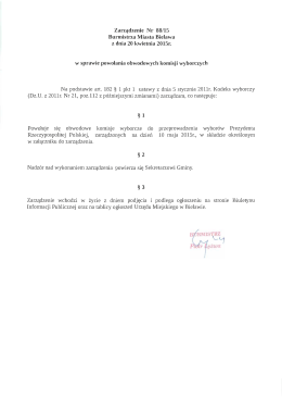 Zarządzenie Nr 88/15 - Biuletyn Inforacji Publicznej, Urząd Miasta i