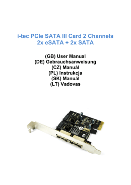 i-tec PCIe SATA III Card 2 Channels 2x eSATA + 2x SATA