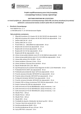 Zapytanie ofertowe na elementy elektryczne szaf sterowniczych