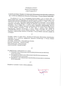 Zarządzenie nr 20/2015 Starosty Nowomiej skiego z dnia 25 marca