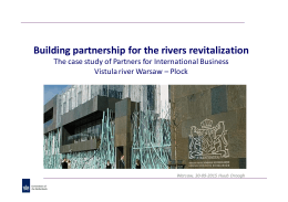 Building partnership for the rivers revitalization