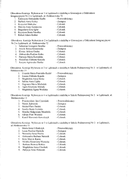 Składy Obwodowych Komisji Wyborczych