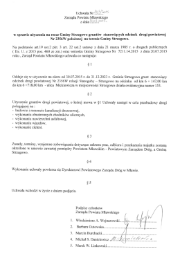 w sprawie użyczenia na rzecz Gminy Strzegowo gruntów