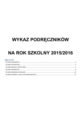 Podręczniki 2015-2016