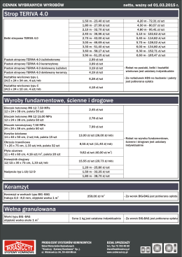 Pobierz cennik – stropy i wyr. betonowe