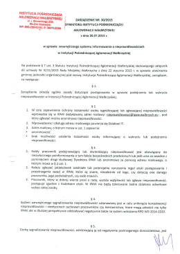 Zarządzenie nr 30