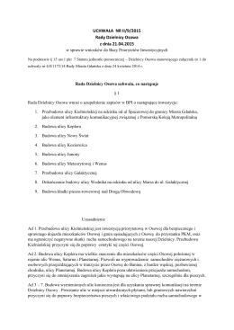 Uchwała nr II 9 2015 - Rada Dzielnicy Gdańsk Osowa