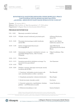 Program konferencji - ideAGORA