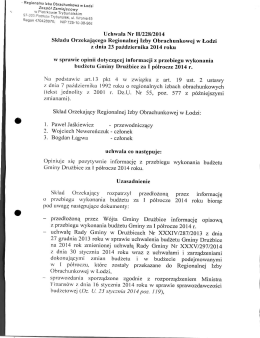 wykonanie budżetu I p&oacute;łrocze 2014 r.