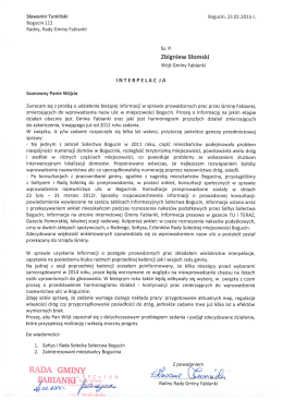 Interpelacja &ndash; nazwy ulic 23.02.2015