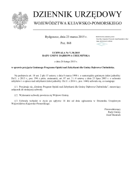 Uchwała Nr V.30.2015 z dnia 26 lutego 2015 r.