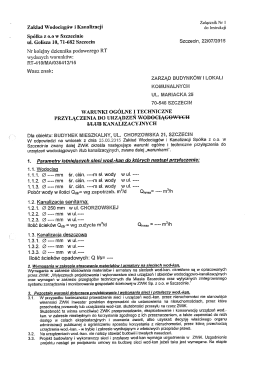warunki og&oacute;lne i techniczne ZWiK