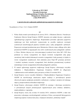 Uchwała nr 55/V/2015 Zarządu Krajowego Ogólnopolskiego