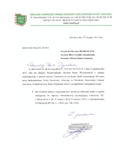 stanowisko NSZZ FSG do rozp. w sprawie pomocy finansowej na