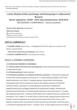 Lubrza: Budowa boiska sportowego wielofunkcyjnego w