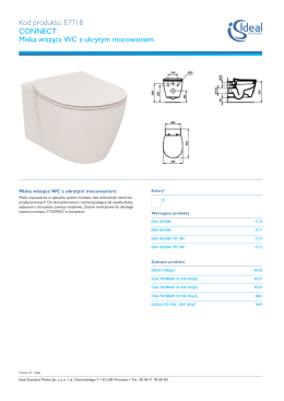 Connect - Miska wisząca WC z ukrytym mocowaniem. (Kod produktu