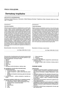 Dermatozy tropikalne