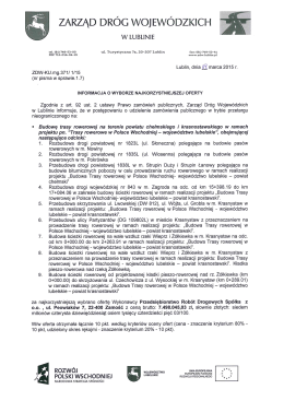 zARZĄD DRÓG wojEwóDzKici-i - Zarząd Dróg Wojewódzkich w