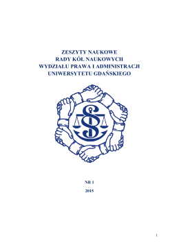 zeszyty naukowe rady kół naukowych wydziału prawa i administracji