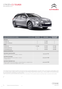 CITROËN C5 TOURER CENNIK