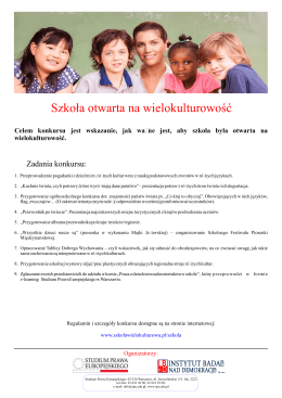 plakat Szkoła otwarta na wielokulturowość.cdr